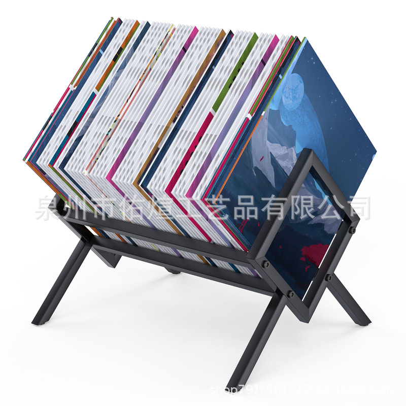 Temu explosion in stock supply creative bookshelf vinyl record storage rack CD rack record rack display magazine rack