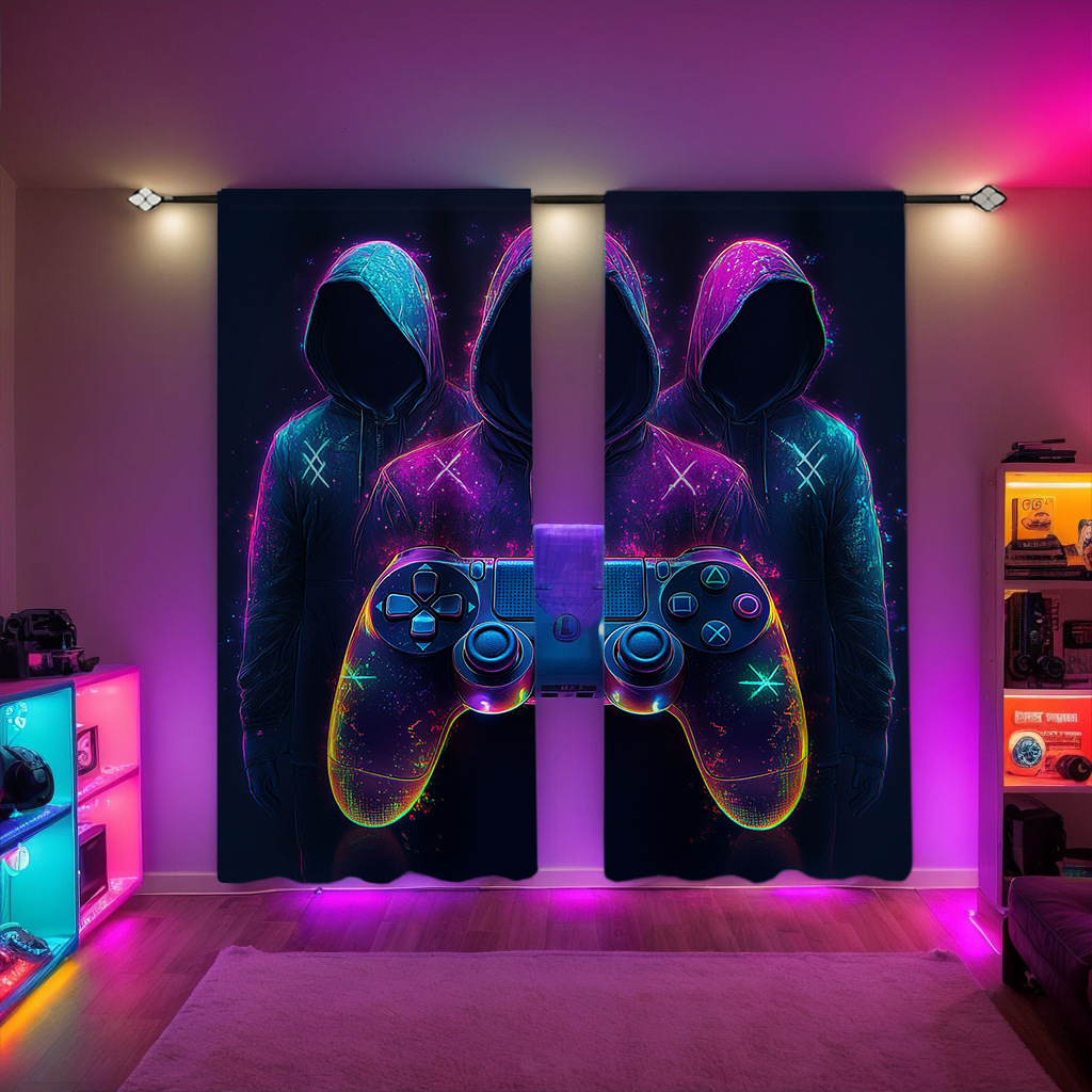 Дизайн контроллера Jit, эксклюзивные прямые продажи от фабрики, цифровая печать для штор и экранов для киберспортивных комнат