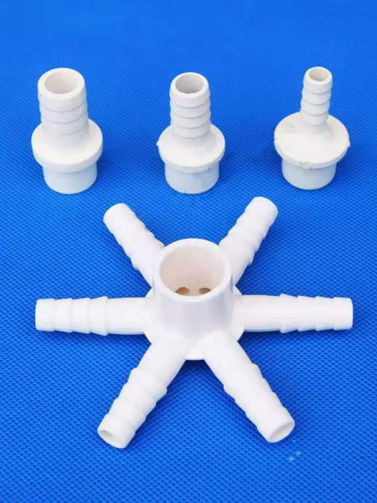 ПВХ шестиходовой аэрационный соединитель для аквакультуры, шестиугольная труба для аквакультуры, шести головая аэрационная диска для кислородного насыщения