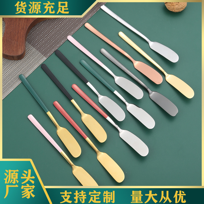 304 нержавеющая сталь, нож для масла, корейская длинная ручка, нож для джема, нож для масла, нож для декорирования