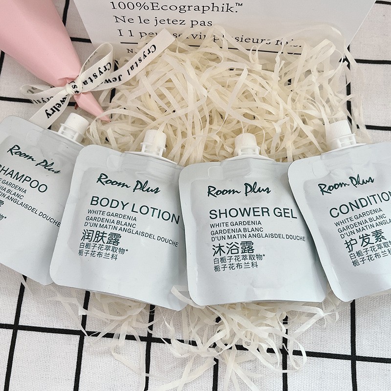 Шампунь, кондиционер и гель для душа Gardenia, размер для путешествий, стиль пятизвездочного отеля