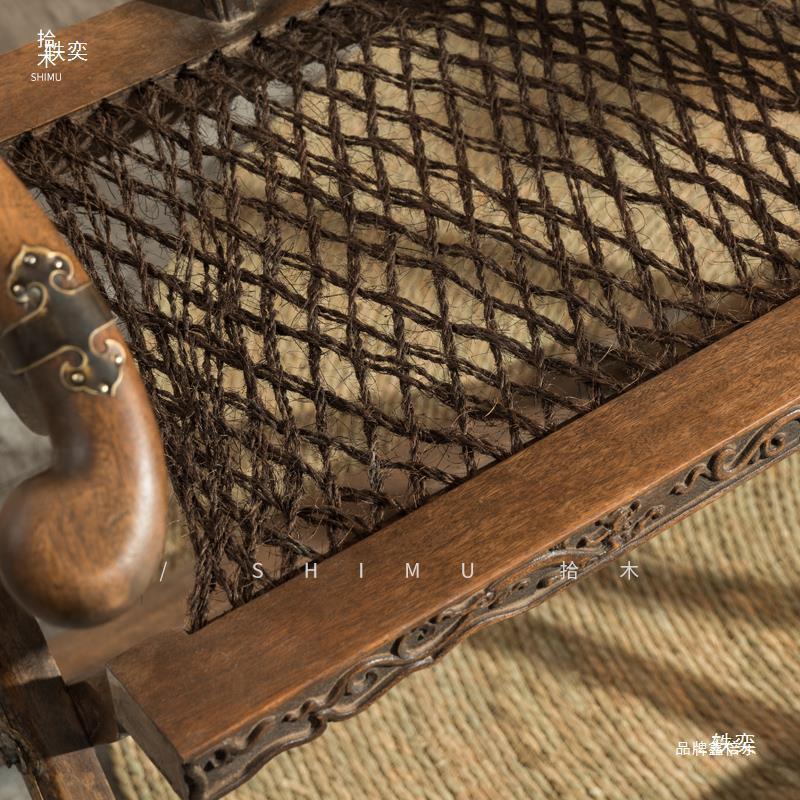 Three-Piece Set of Folding Chinese Style Imitation Vintage Old Master's Chair Classical Old Objects of Ming and Qing Dynasties Rosewood