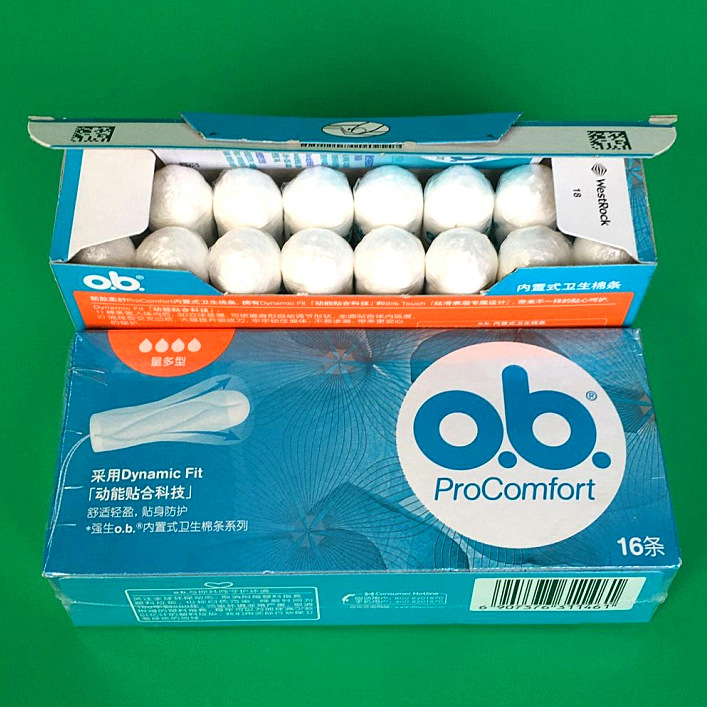 Original German Johnson ob multi-type 16 1 box built-in tampon leak-proof swimming finger sleeve