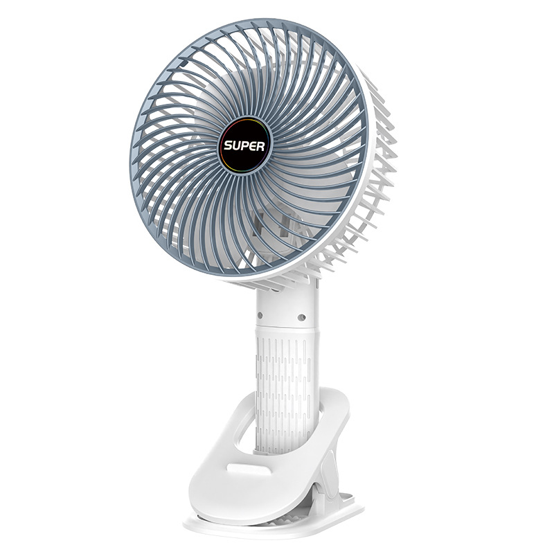 Cross-border usb rechargeable clip fan portable rechargeable small fan home dormitory desktop silent small electric wind