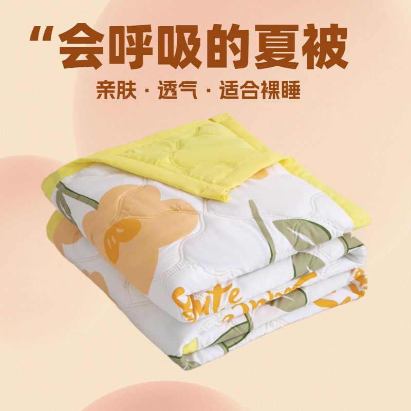 Ins skin-friendly wash cotton summer quilt small fresh summer sanding air conditioning quilt student dormitory single summer cool quilt wholesale