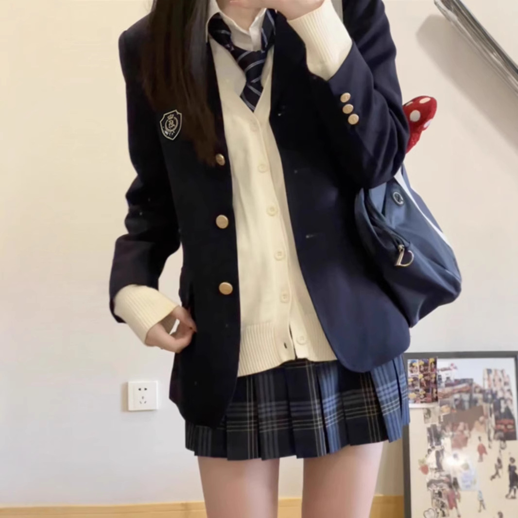 Flower Thousand Pigs Original Shengyan High Suit Academy Style JK Uniform Three-Button Multicolor Suit All-Match Jacket