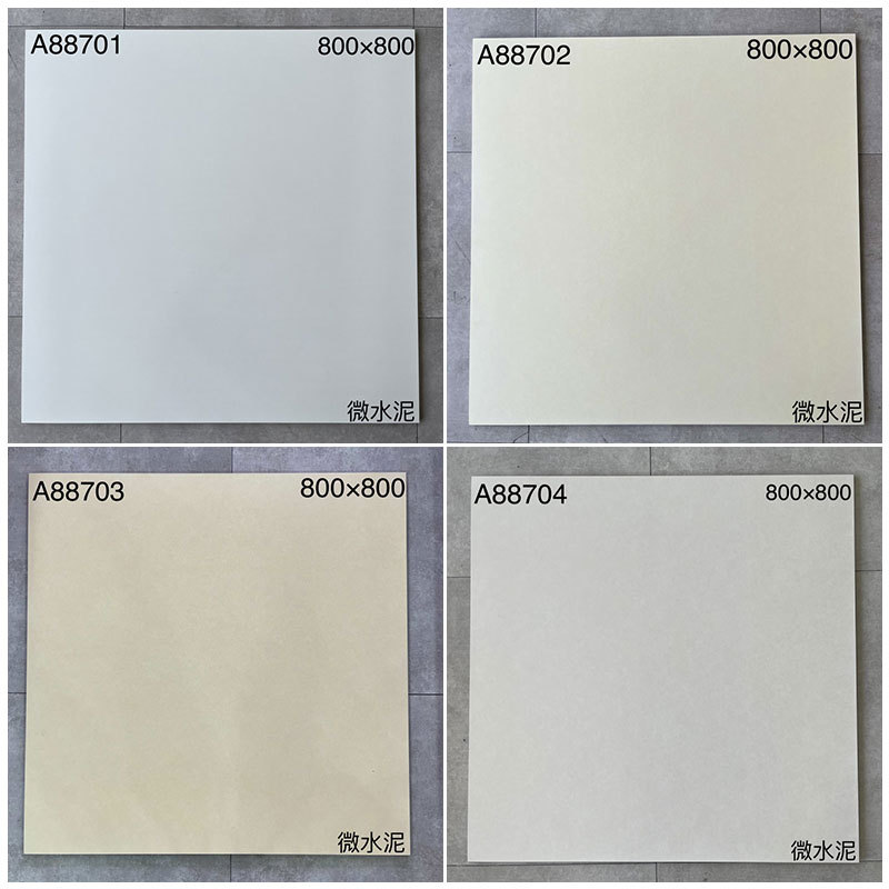 Plain micro cement 600x600 living room non-slip floor tile cream style bathroom wall tile matte floor tile tile