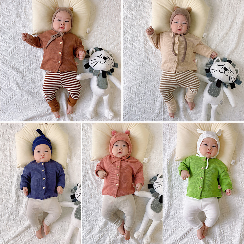 Детская осенняя одежда для мужчин и женщин, корейский стиль, одежда для детей 0-1 года, универсальные кардиганы