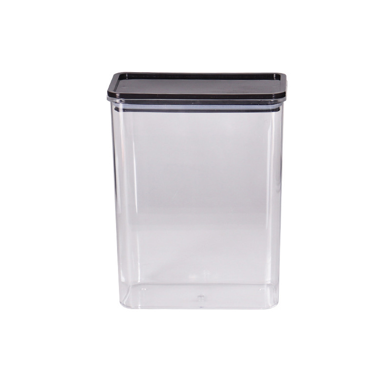 Plastic Square Fruit Powder Box Coffee Bean Sealed Jar Grain Storage Box Milk Tea Shop Transparent Food Storage Jar