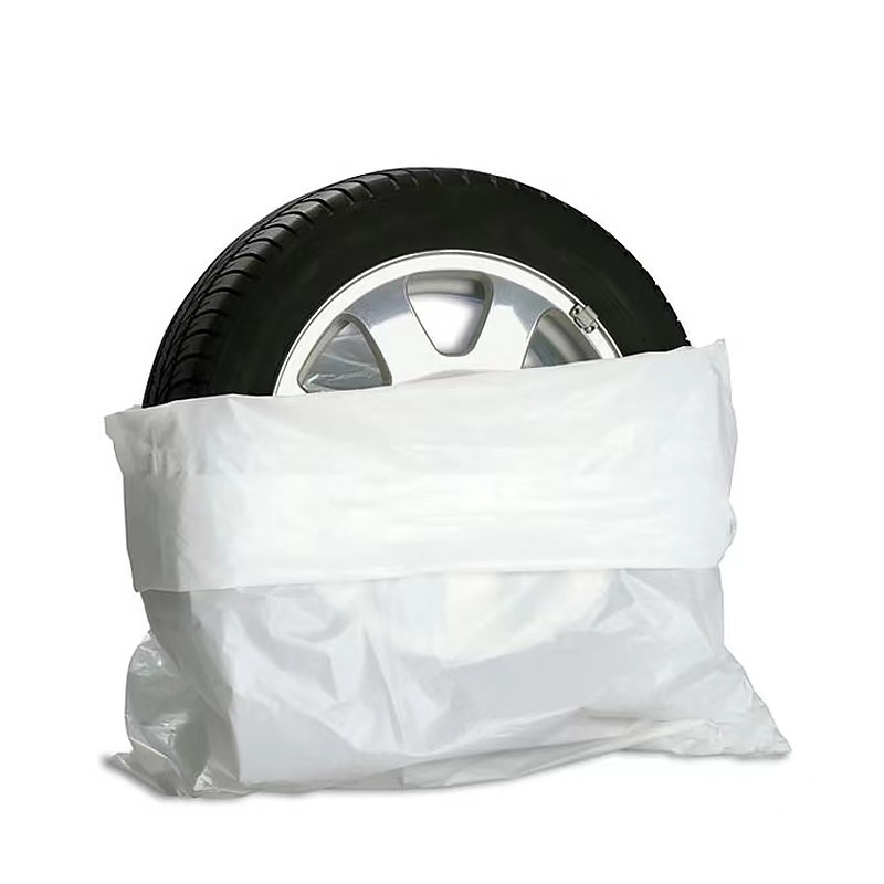 Factory Direct supply car disposable plastic tire bag universal car tire storage bag spare tire cover