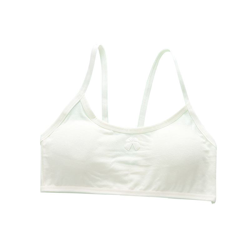 Cotton Development Underwear Female Middle and Big Children Anti-bump Wrapping Chest Early Senior high school Primary School Students No Steel Ring Base Vest