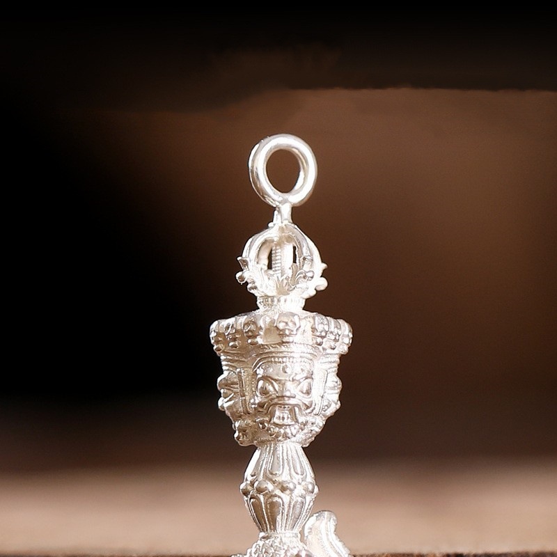 Nepal pure copper diamond prong diamond pestle magic pestle pendant head Xizang hanging necklace peace fortune accessories