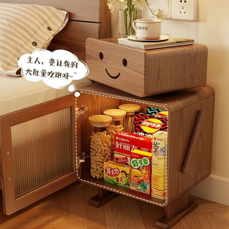 Retro Robot Bedside Table Living Room Storage Rack Internet Celebrity Storage Cabinet Storage Cabinet Side Cabinet Children's Bedside Table Home
