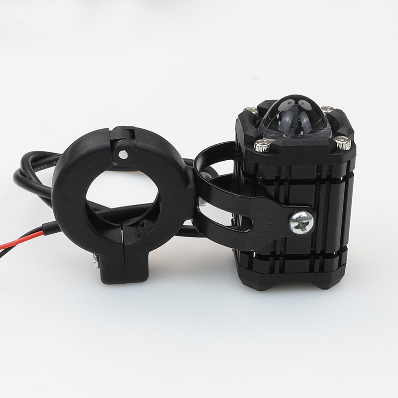 Electric Vehicle Devil Eye Spotlight Motorcycle Street Light External Waterproof Strong Light Lens Flash Light High and Low Beam Front Light