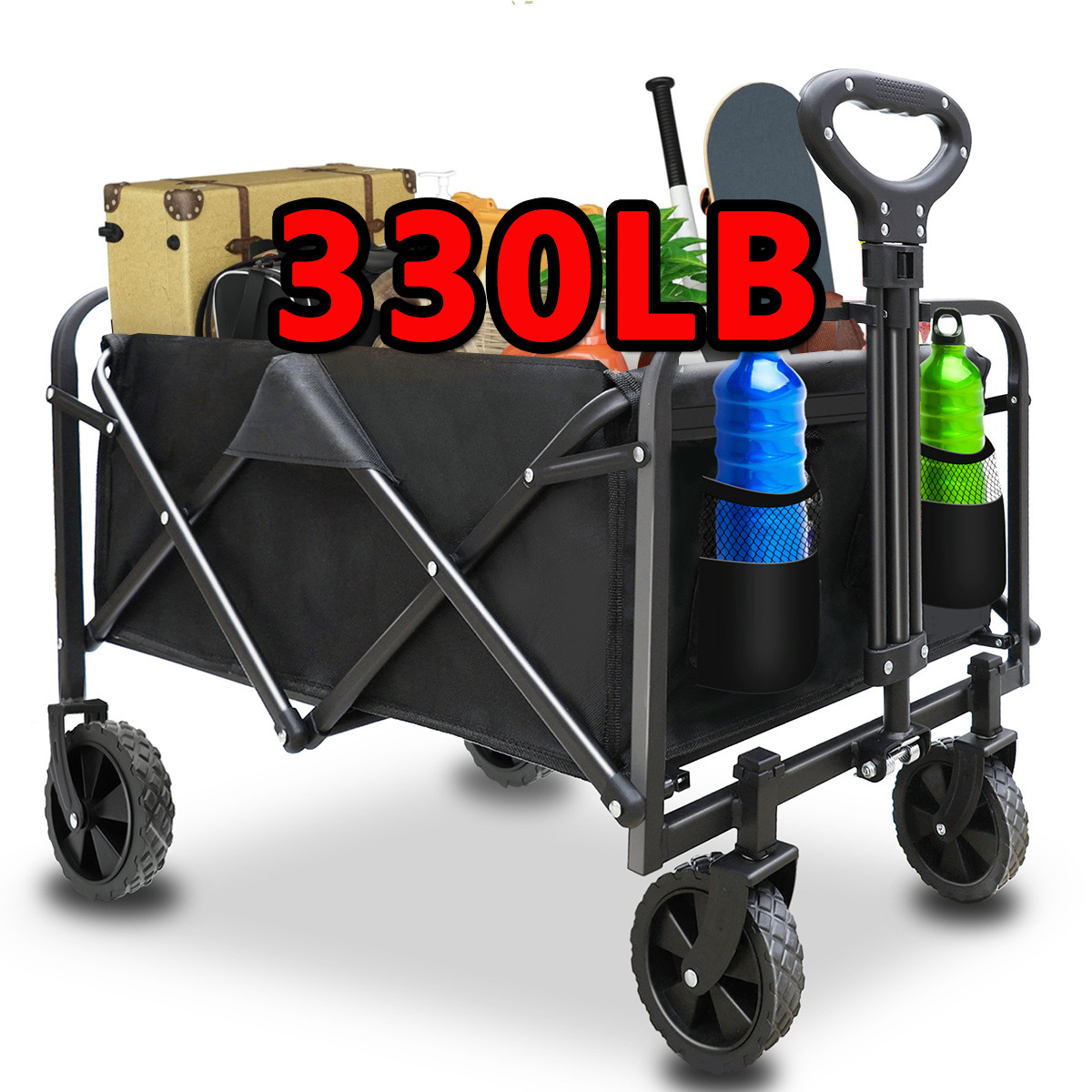 2025 New Cross-Border Dropshipping 1 Piece Foldable Carriage Pet Cart Beach Cart Cross-Border Dropshipping