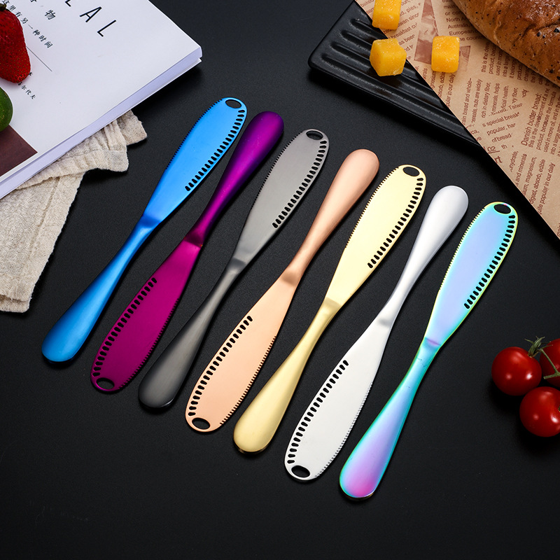 Cross-border 430 stainless steel butter knife bread jam spatula butter knife cream applicator household cheese scraper