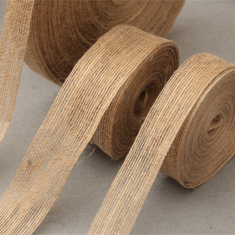 Hemp Ribbon Hemp Rope Woven Strap Decoration Handicrafts Luggage Garment Decorative Jute Ribbon