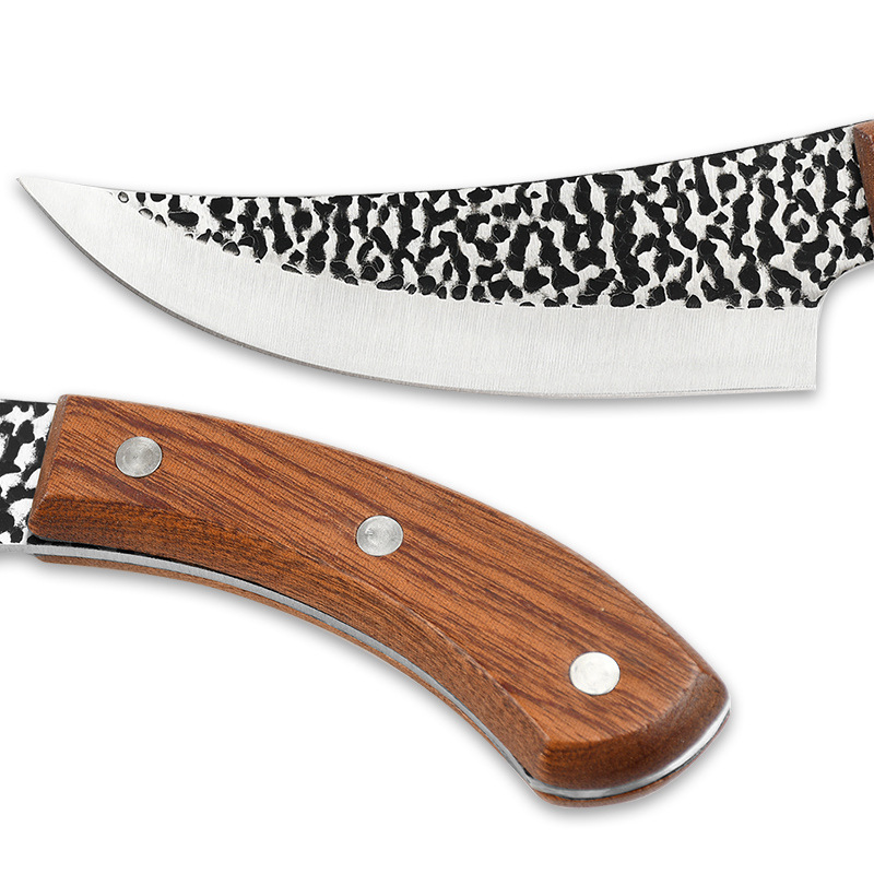 Handmade Steel Knife for Deboning and Cutting Meat, Forged for Slaughtering Sheep and Pigs, Butcher Knife for Selling Meat, Skinning, and Cutting Meat