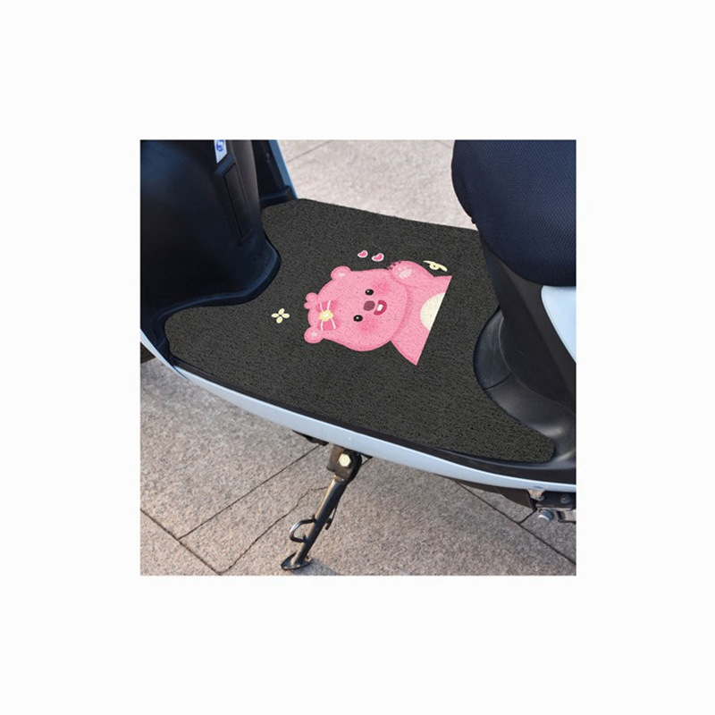 Electric car silk ring foot mat universal thick waterproof battery car foot mat can be freely cut non-slip pedal mat