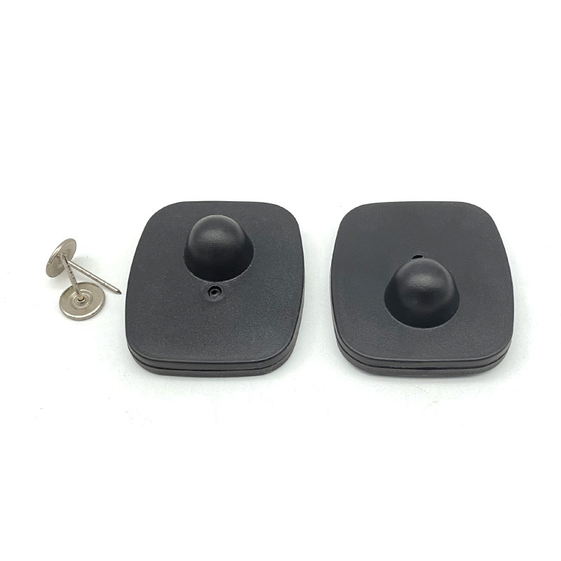 RF black small square RF anti-theft buckle clothing supermarket anti-theft buckle EAS clothes towel anti-theft magnetic buckle