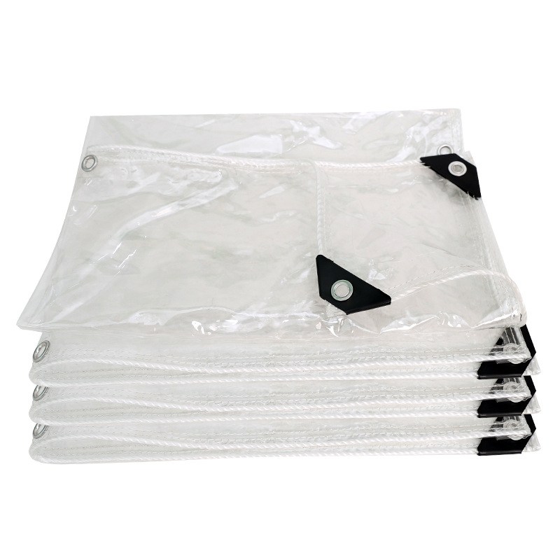 Pvc Transparent Rainproof Cloth Balcony Rain and Wind Protection Plastic Cloth Amazon Translucent Soft Glass Insulation Rainproof Tarpaulin