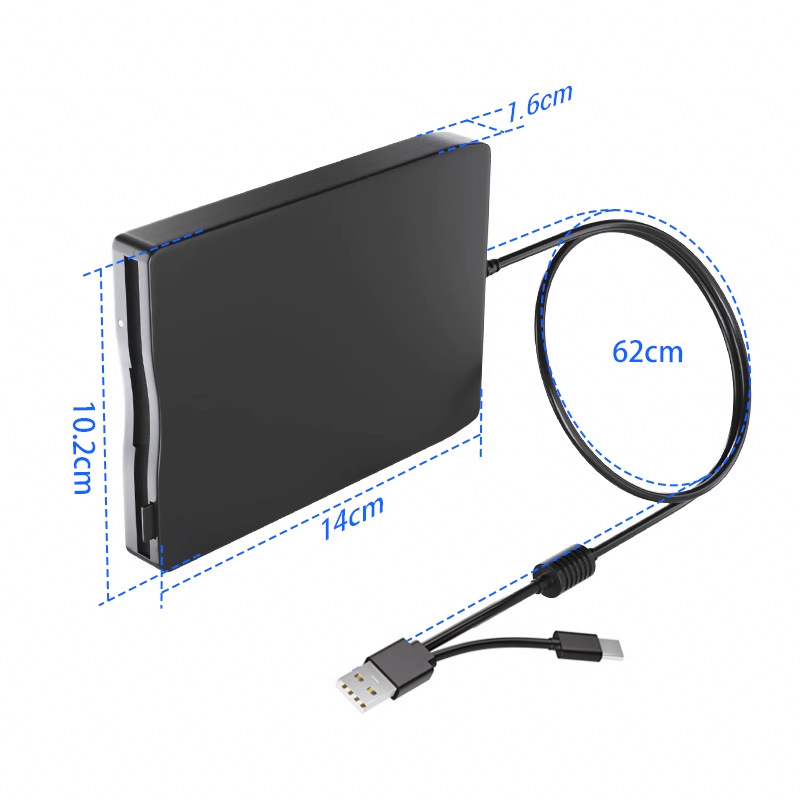 Portable Mobile Floppy Drive USB Floppy Drive Typc-C Notebook Desktop External Fdd Compatible with Macos