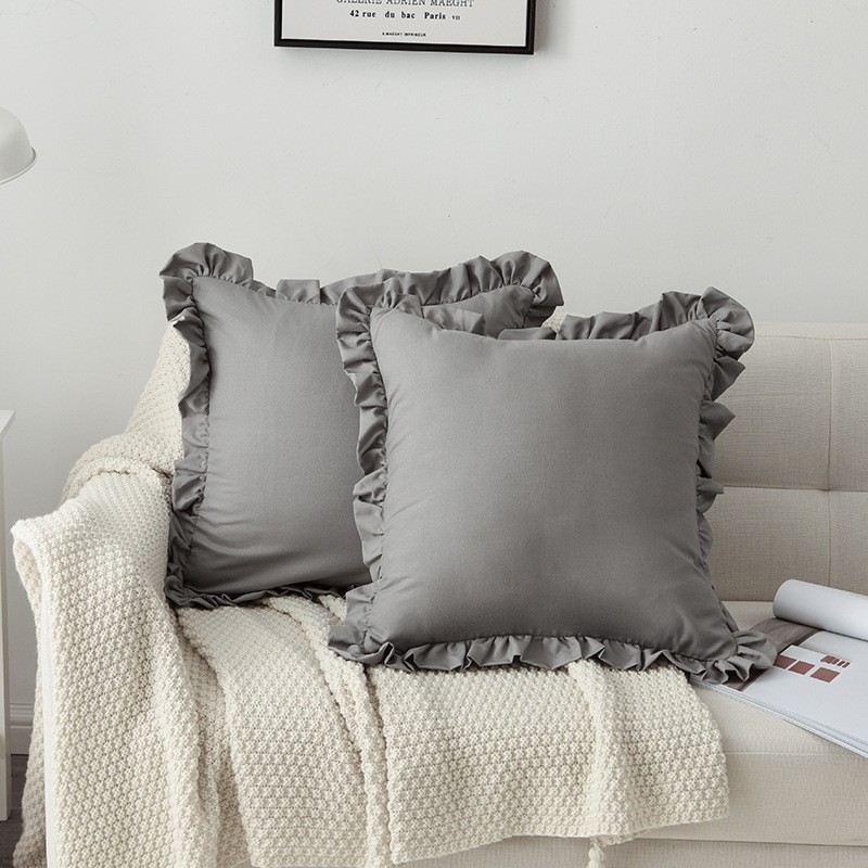 2025 factory direct cross-border export volume American Korean version of the ruffled multi-size pillowcase pillow set