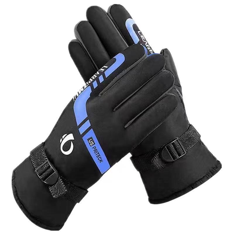 Winter gloves warm cycling men's thickened windproof waterproof motorcycle riding gloves outdoor skiing large cotton gloves