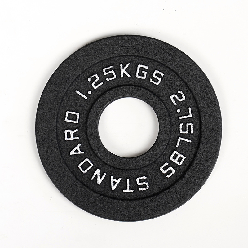 Cross-border wholesale cast iron paint four-tendon weightlifting fitness barbell large hole dumbbell four-tendon barbell