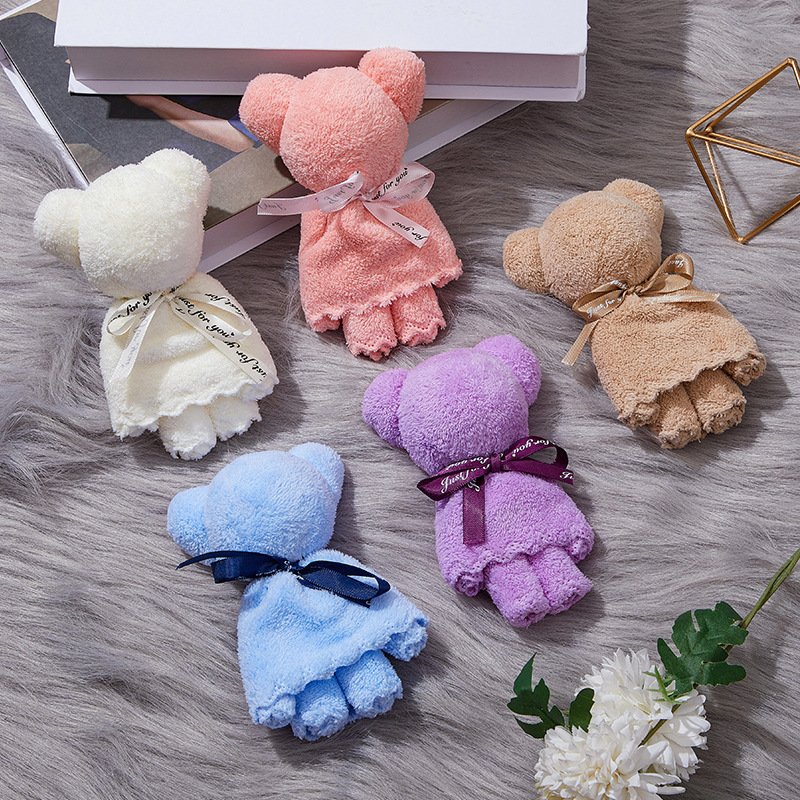 Bear Towel Souvenir Wedding Opening Small Gift Kindergarten Graduation Wedding Shop Creative and Practical Return Gift Wholesale
