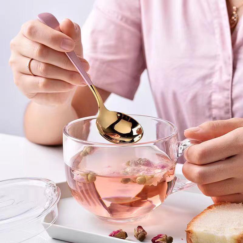 Big Belly Milk Tea Cup with Handle, Cute Lead-Free Glass Coffee Cup for Couples, Household Milk Breakfast Cup, Soy Milk Cup