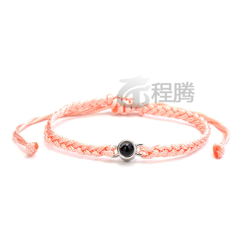 Cross-Border Popular 925 Silver 100 Languages Projection Braided Bracelets Ethnic Style Niche Design Hand Accessories Export Wholesale