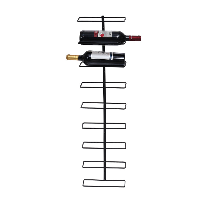 Iron Wine Rack Wall-Mounted Storage Rack Hanging Wine Rack Liquor Rack Wall-Mounted Home Bar Modern Simple