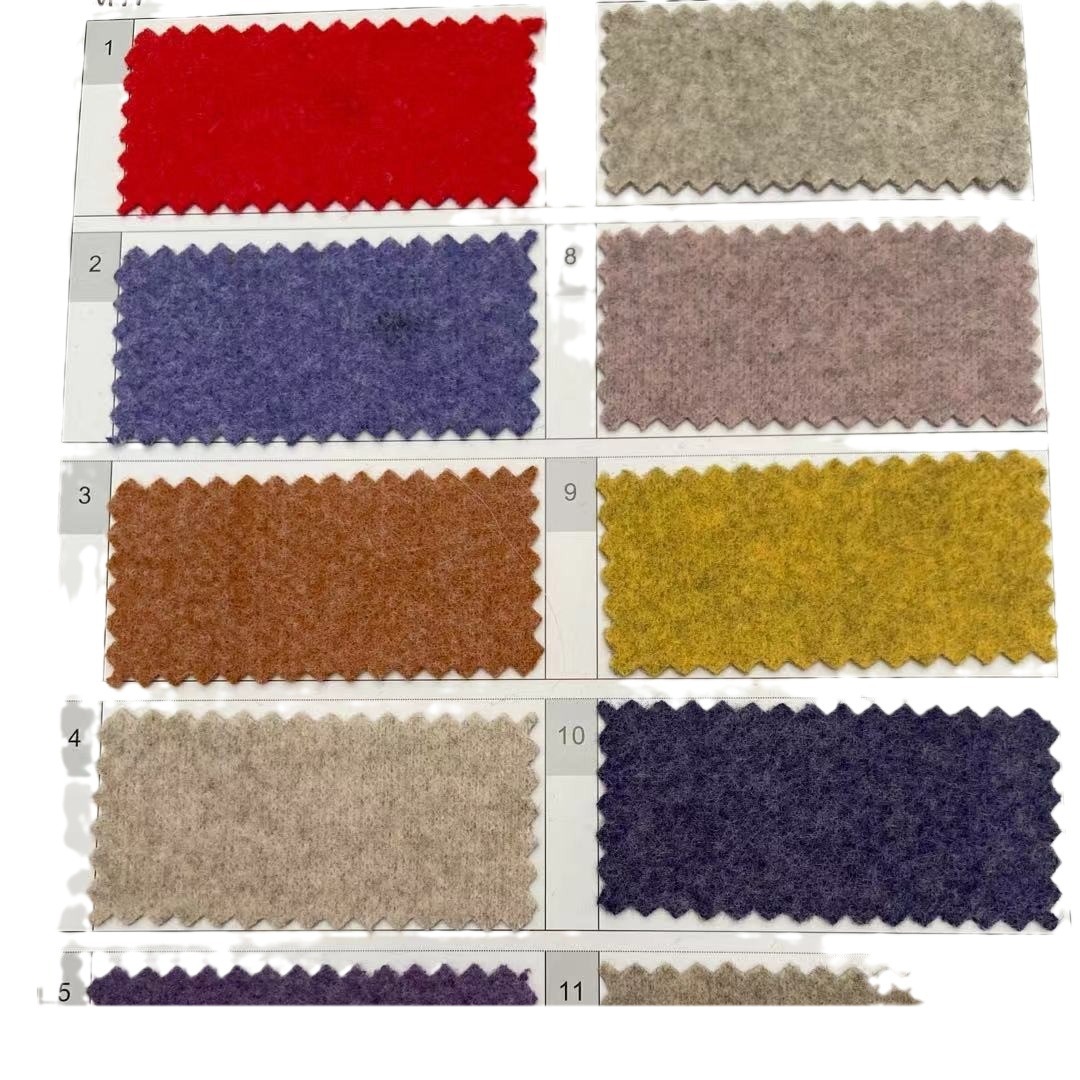 Silk cotton tweed fabric temperament women's long woolen coat fabric autumn and winter single-sided tweed coat fashion cloth