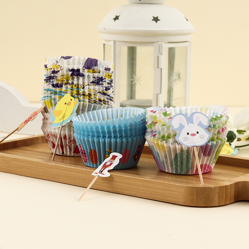 Cross-border cake paper cup color printing machine-made cup disposable oil-proof cake cup dessert cake paper holder