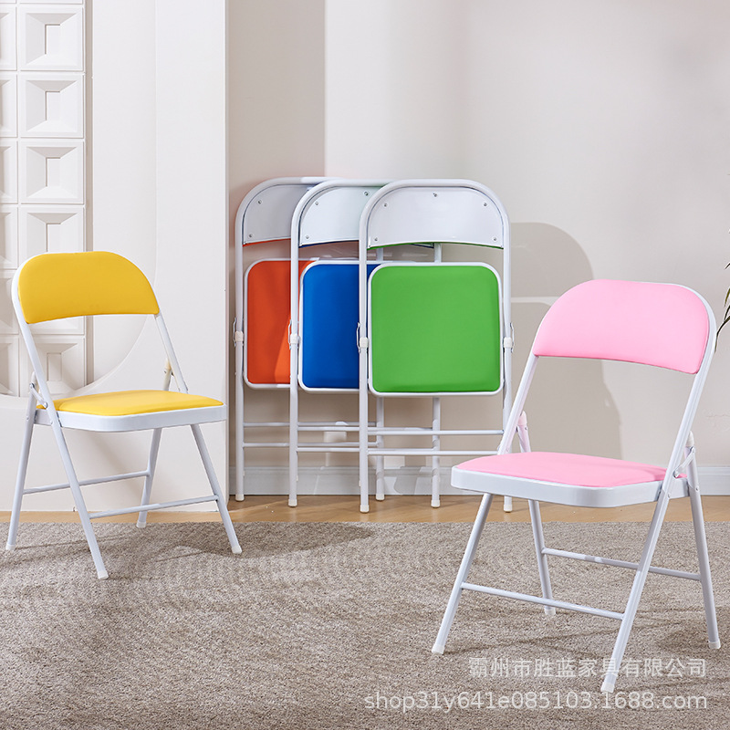 Factory Wholesale Chair Simple Multifunctional with Backrest Plastic Leisure Foldableing Office Training Chair White Outdoor Chair