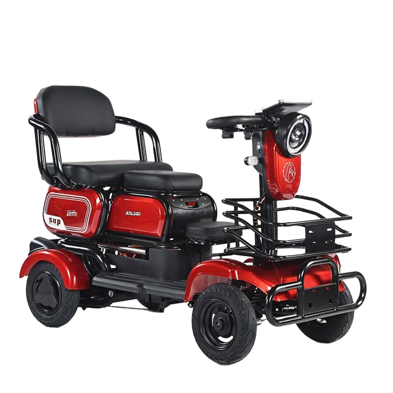 Electric Vehicle, Leisure Electric Four-Wheeler, Elderly Household Mobility Scooter, Small Electric Scooter for Elderly to Pick up and Drop Off Children