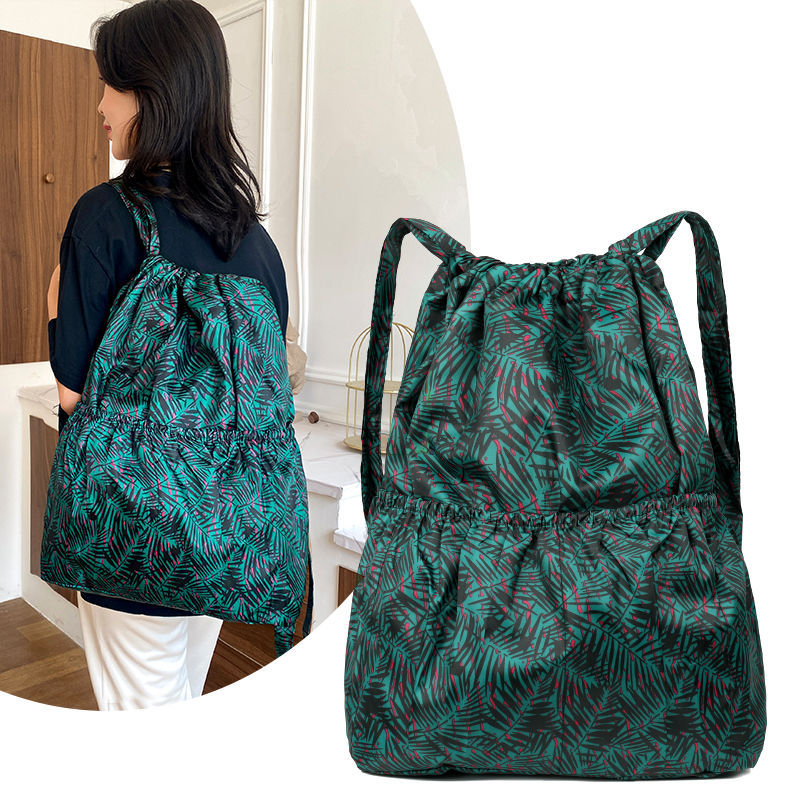 Кросс-бодийный рюкзак, универсальная нейлоновая сумка с завязками, женская сумка для активного отдыха, большой объем, легкий рюкзак