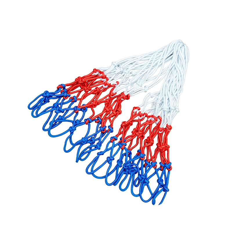 Basketball net source manufacturers wholesale polyester bold standard basketball frame net children's net three-color basketball frame net