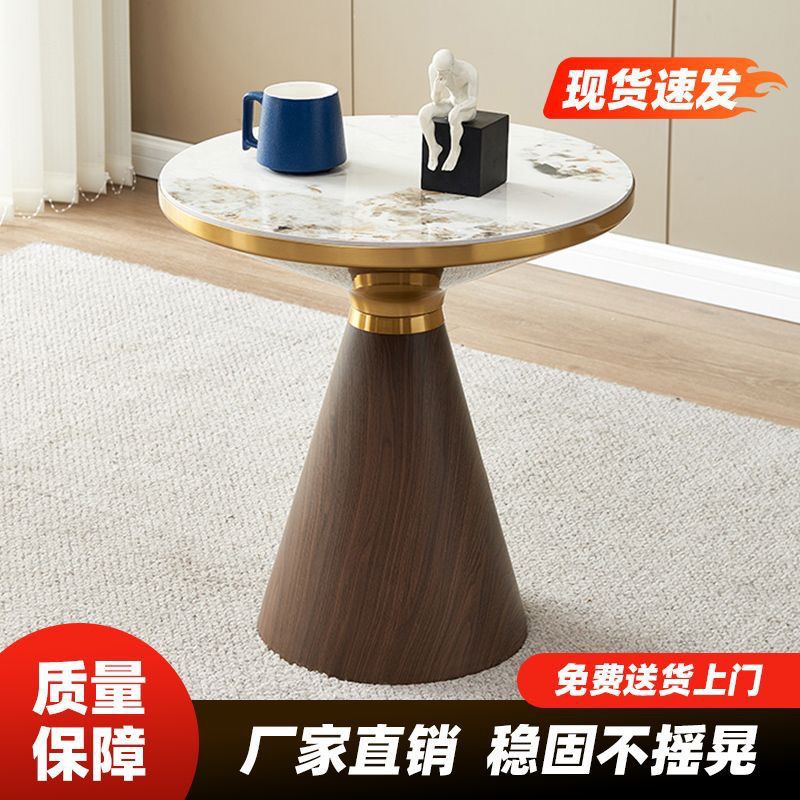 Итальянский круглый кофейный стол из камня для гостиной, столик у дивана, гостиничный переговорный стол, балконный стол и стулья, малый круглый стол