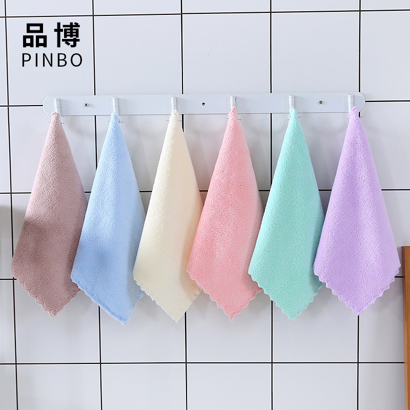 Простое квадратное полотенце из кораллового флиса оптом, для детских садов, мягкое, впитывающее, для уборки на кухне