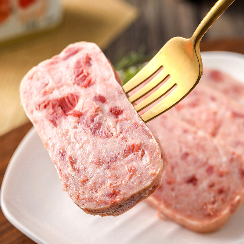 Cofco Tian Tan Ham White Pork Canned Food 340g Ready-To-Eat Lunch Hot Pot Instant Noodle Companion Canned Meat