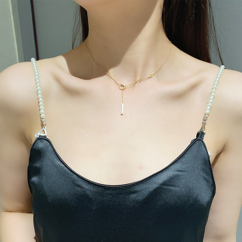 Neutral Intimates Shoulder Straps Stainless Steel Triangle Buckle Fairy Exposed Summer Adjustable Good-Looking Accessories DIY Removable