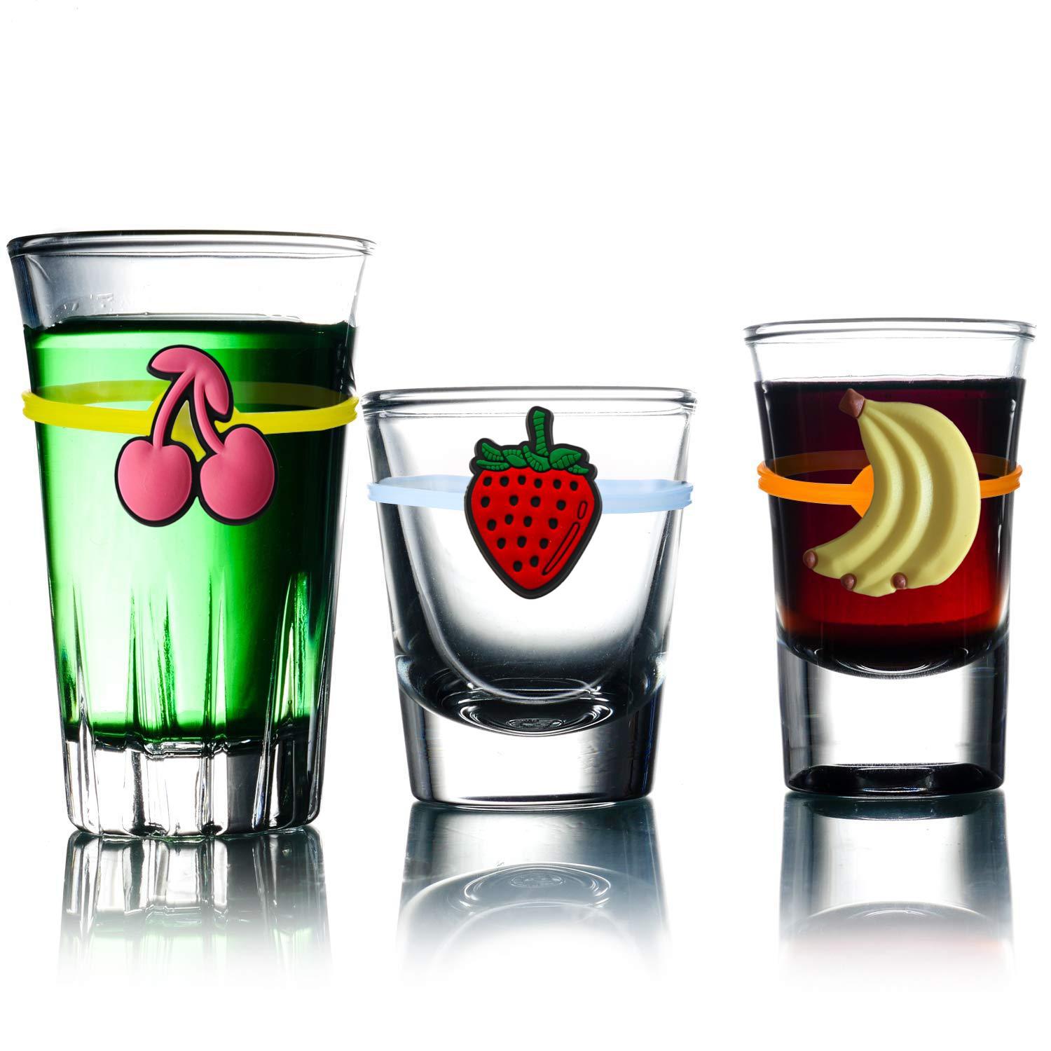 Vegetables and Fruits Creative Silicone Wine Glass Identifier Temu Bar Party Ktv Identifier Mark Wine Holder