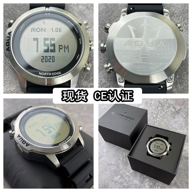 Men's Outdoor Sports Waterproof Smart Diving Computer Watch Height Air Pressure Compass Temperature Electronic Watch