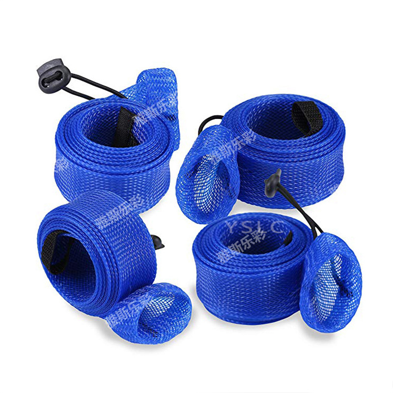 Customized Fishing Rod Protective Cover, Wear-Resistant and Anti-Uv Colorful Pattern Telescopic Braided Sleeve, Fishing Rod Cover with Lanyard