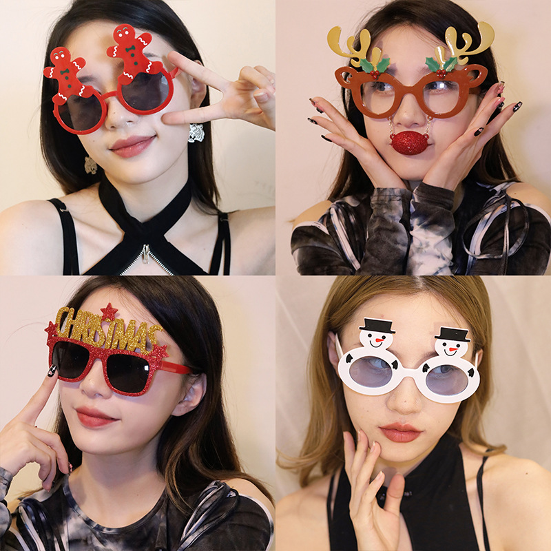 INS Fun Christmas Halloween Easter Funny Birthday Party Decoration Glasses Photo Props Sunglasses
