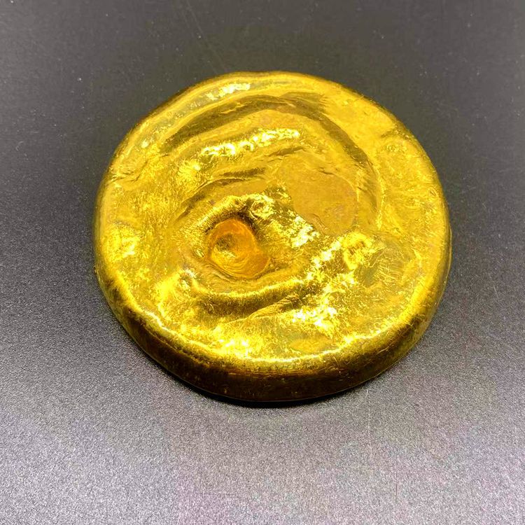 Antique Miscellaneous Items: Antique Pure Copper Gilt Gold Ingots, Gold Bars, Gold Cakes, Gold Ingots, Horseshoe Gold Decorative Ornaments