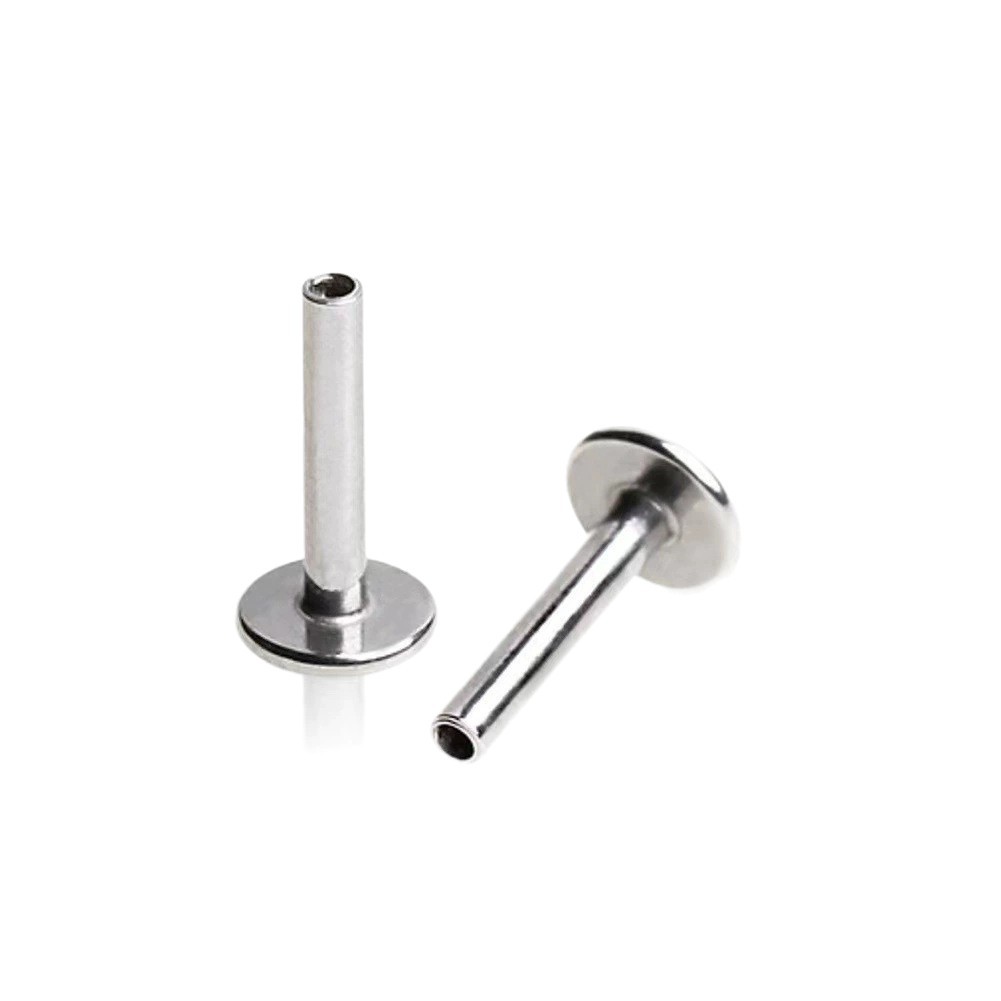 G23 Titanium Alloy Internally Threaded Lip Stud European and American Cross-Border Ear Bone Stud Flat Base Piercing Jewelry Replacement Rod