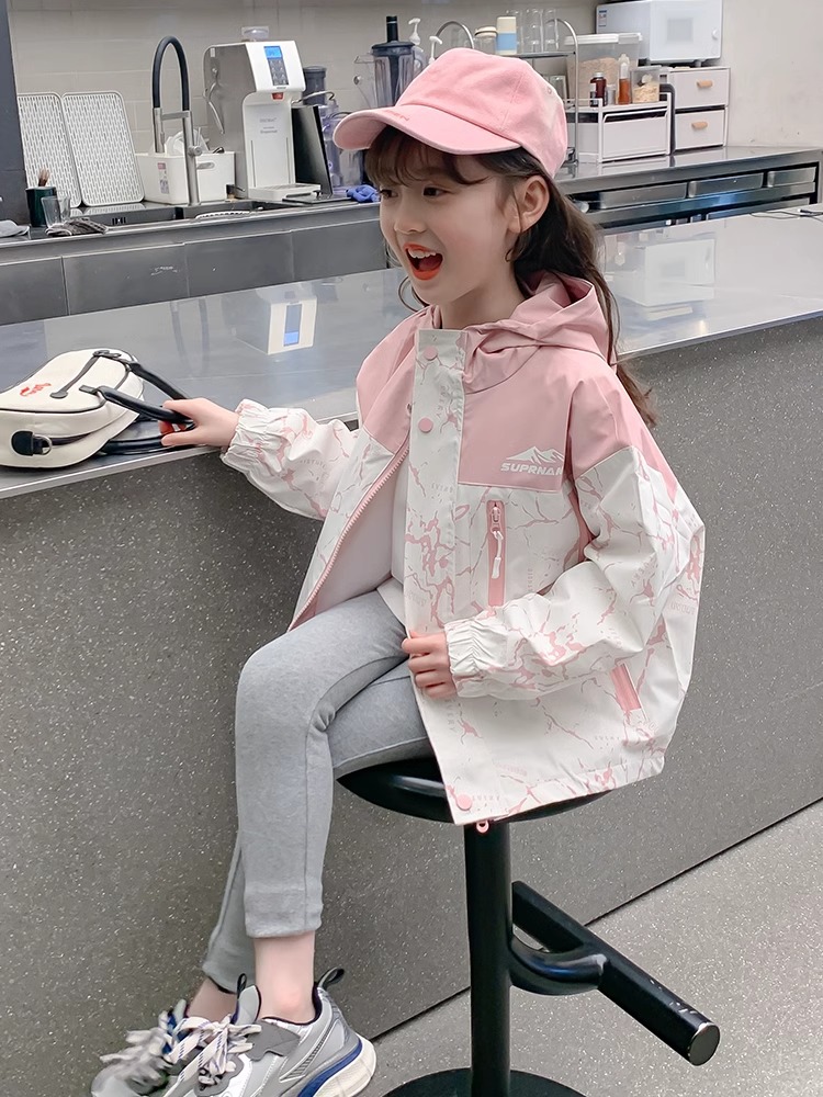 Куртка для девочек весна и осень 2025, новая западная стильная куртка для активного отдыха